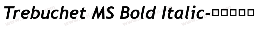 Trebuchet MS Bold Italic字体转换